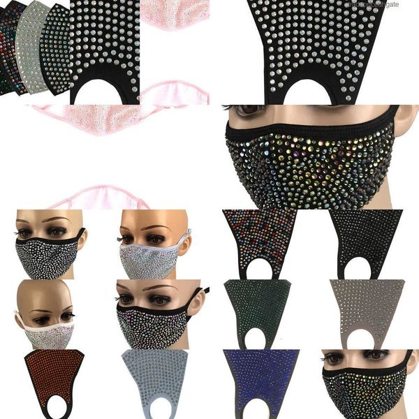 

mouth mask fashion dustproof protective pm2.5 diamond bling masks washable reusable 3not 0ksh