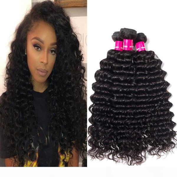 

8a remy peruvian malaysian brazilian virgin hair weave bundles straight body wave loose wave deep wave kinky curly human hair extensions, Black;brown