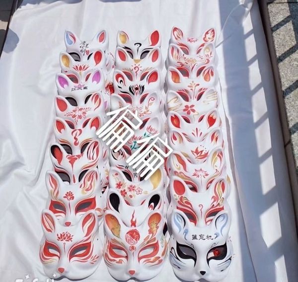

liepg anime cat fox bell mask bell with half hand-painted independent pp bag packaging spreading demon tassel face cover pure work fbbuz