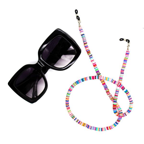 

bohemian mixed color soft pottery beads eyeglasses chain sunglasses accessories halter glasses cord mask chain lanyard jewelry h jllkgr