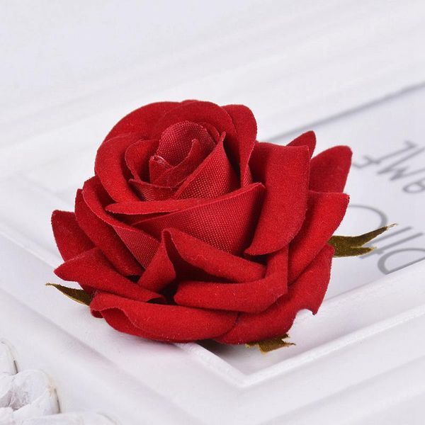 

2pcs 6cm silk sharp rose artificial flowers for home wedding decoration diy craft bridal wreath valentine's day fake flo jlligo