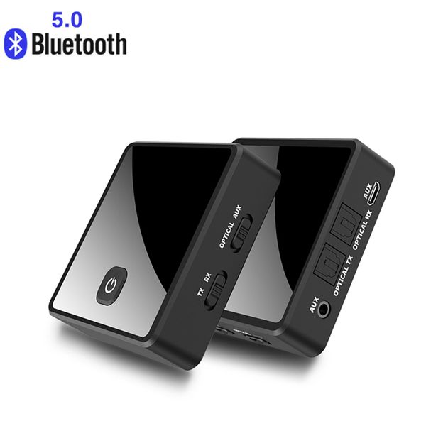 

2020 new bluetooth receiver transmitter optical fiber bluetooth 5.0 wireless audio adapter aux plug and play combo
