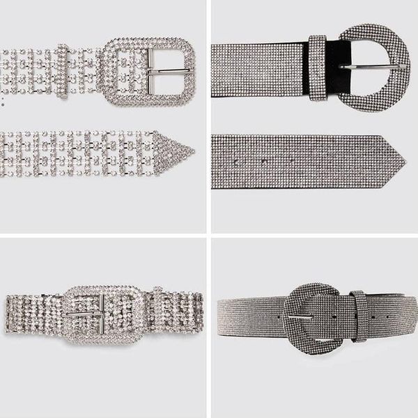 

vedawas серебряного кристалл пояс maxi 2020 талия sparkly rhinestone gems бархатный ремень для женщин charm пряжке металла подкладки пояса, Black;brown