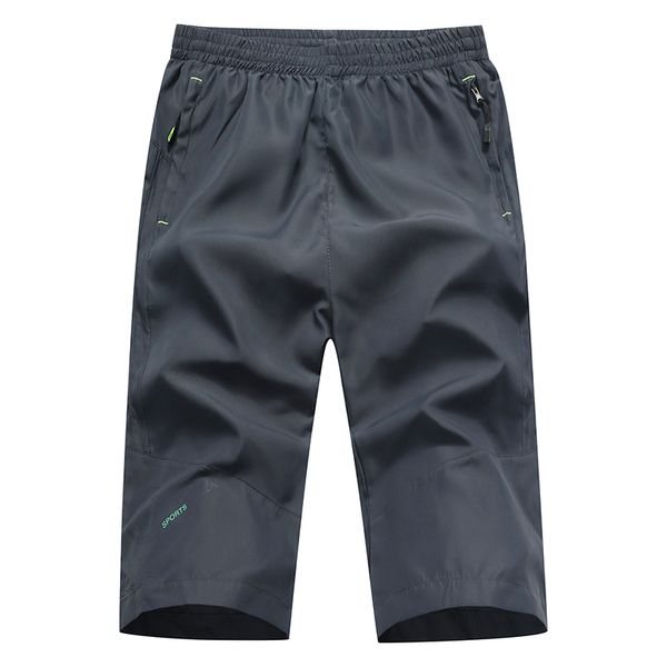 

2021 new men's calf-length elastic waistband summer short clothes quanlity homme marks trousers quick drying in bulk 1cp4, White;black