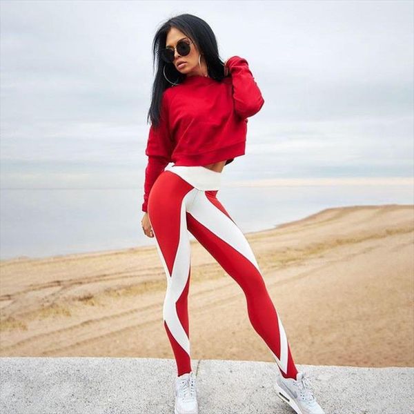 

женщины леггинсы черной белой полосы высокой талия push up legging тренировка фитнес активные брюки для девочек спортивного legins женщин то, Black