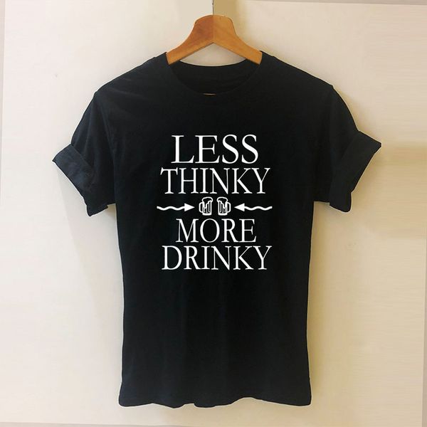 

sport less think more drink drinking drunk beer wine harajuku t shirt funny t-shirt women clothing casual short sleeve tees