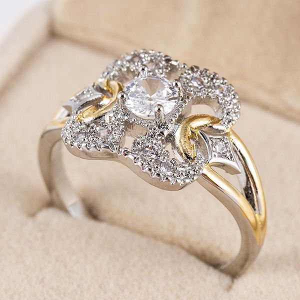 

rhinestone ring trendy yellow crystal engagement claws design rings for women ring female wedding jewelry accessories sqcvgz, Silver