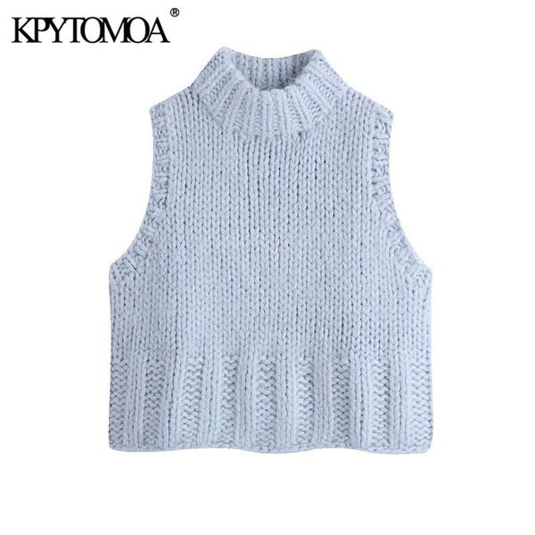 

kpytomoa женщины 2020 сладкая мода обрезанный вязаный жилет свитер винтаж о шере без рукавов женский женский женский женский женский женский, White;black