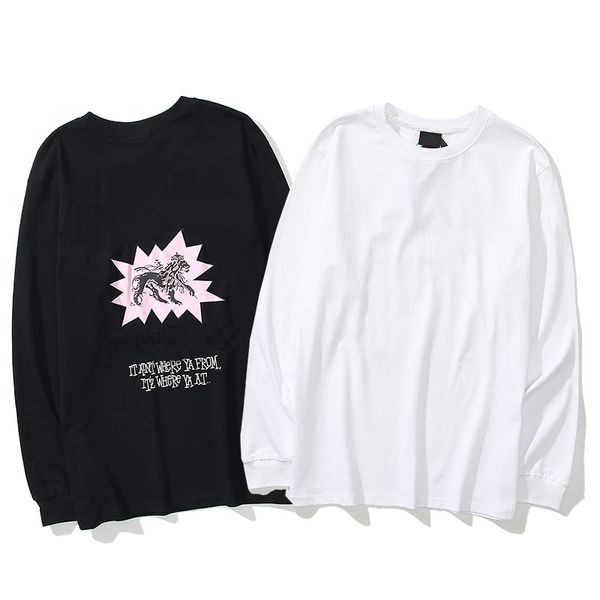 

20fw loose winter men hoodie chicago printed painting homme women sweatshirt streetwear pullovers sweater mens clothing m-xl, Black