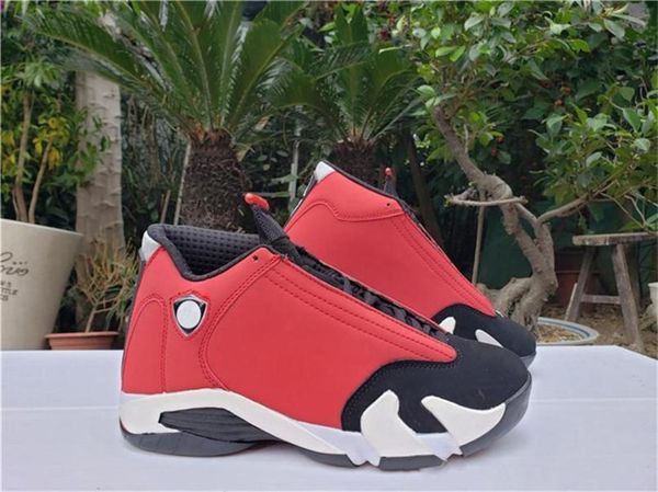 

wholesale 2020 14 og high gym red men basketball shoes gym red black white retro 14s 487471 -006 authentic sneakers with box