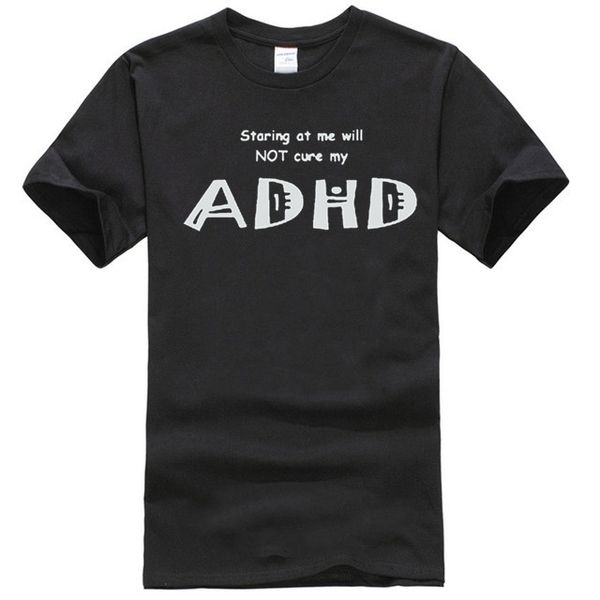 

adhd adults t-shirt, staring won't cure adhd sport hooded sweatshirt hoodie