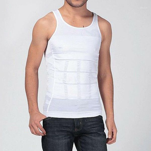 

running jerseys 2021 men slimming vest compression shirt tank gynecomastia moobs control body1, Black;blue