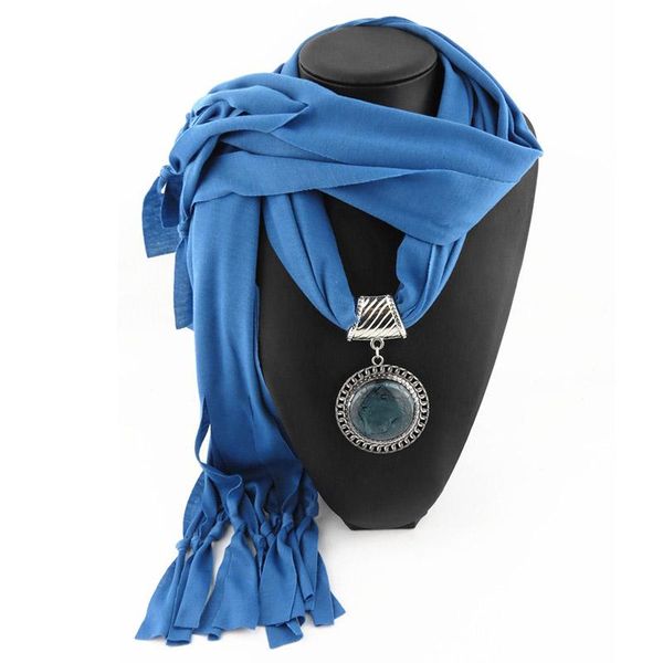 

runmeifa charms necklace jewelry pendant scarf solid color water drop polyester scarves necklace scarf wmtskk lottery2010, Blue;gray