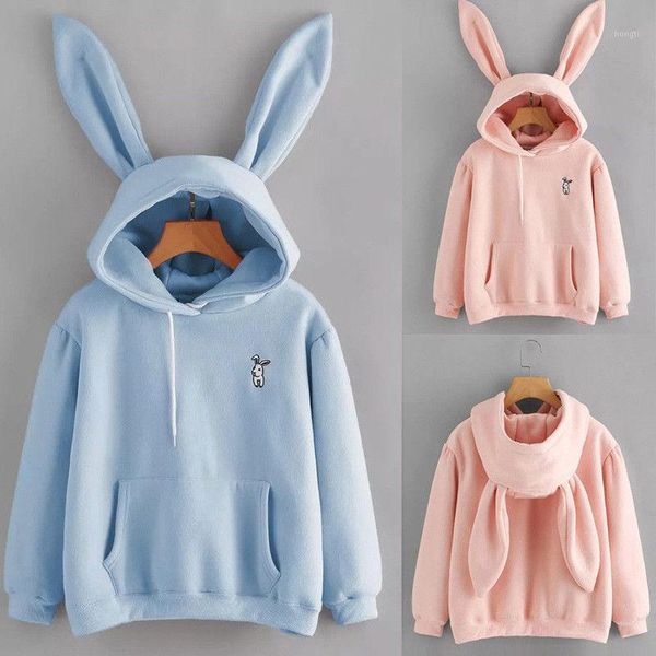 

womens ear girl long sleeve hoodies sweatshirt autumn winter cotton hooded coat lovely female hoodies1, Black
