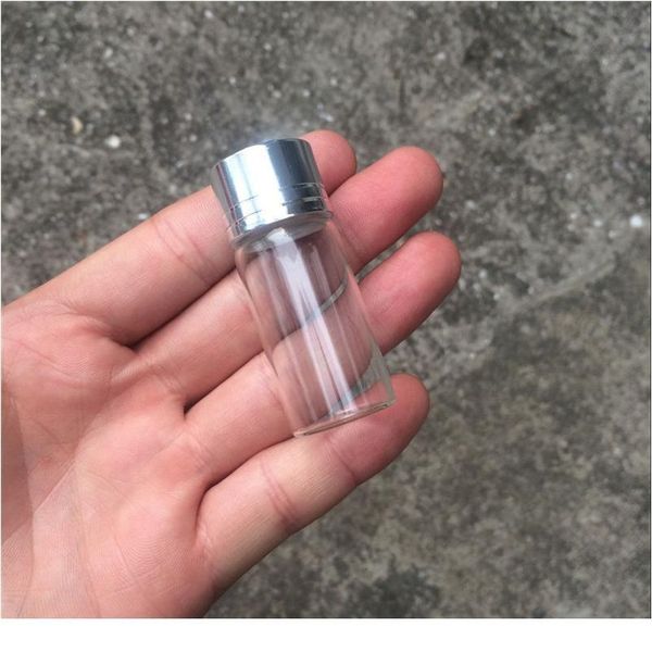 

10ml glass bottles screw cap silver aluminium lid empty glass jars vials bottles sealing up mason jars 10m bbyfcz