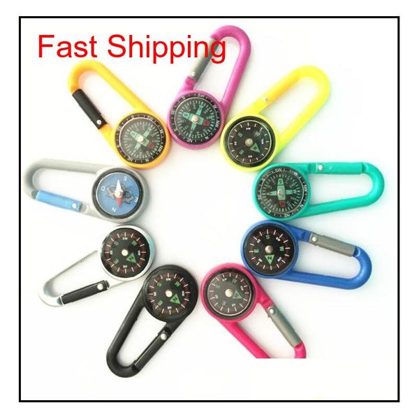 

multi-function mini compass keychain new multifunctional hiking plastic carabiner hooks sporting outdoor gadgets f qyleyr five2010