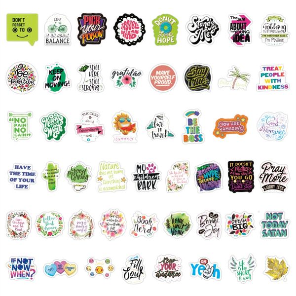

fedex shipping wholesale 100pcs/pack motivational slogan stickers decals car luggage helmet lapskateboard water bottle decal