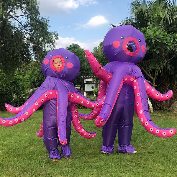 

parent -kids purple ocs inflatable costumes halloween cosplay family party cosplay costume walking mascot role play disfraz q1106, Blue