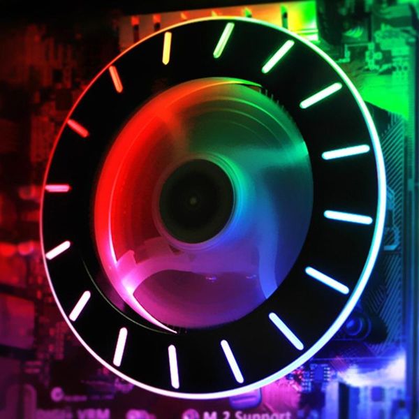 

fans & coolings 120mm 12v 3pin 2000 rpm led rgb gaming cpu fan computer cooler pc radiator colorful light deskcooling