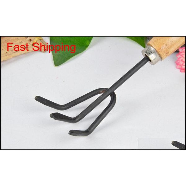 

3pcs/set mini sharp shovel rake wooden handle iron head plant tool set reinforced gardening round mini g qylxvd bdesports