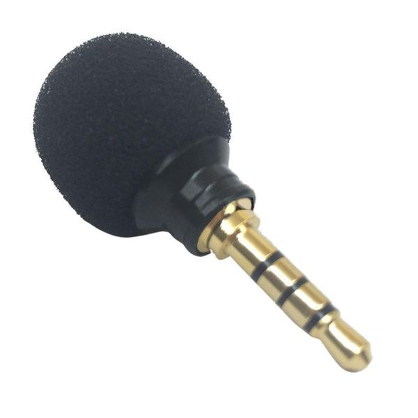 

sound card 20hz to 16hz live stream recording mini smart phone microphone practical direct insert black universal capacitance