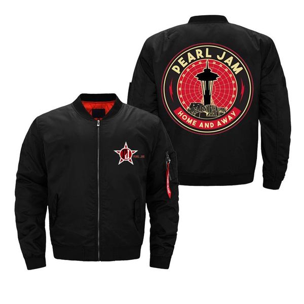 

men bomber jacket thin waterproof windbreaker male custom logo cotton polyester quilting inner black nylon taffeta polit flight, Black;brown