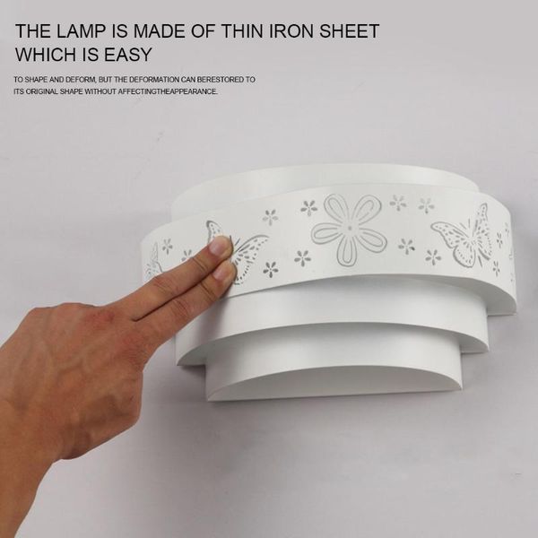 

wall lamp e27 hollowed out iron lampshade modern light simple wide voltage el indoor hallway bedroom home decor living room