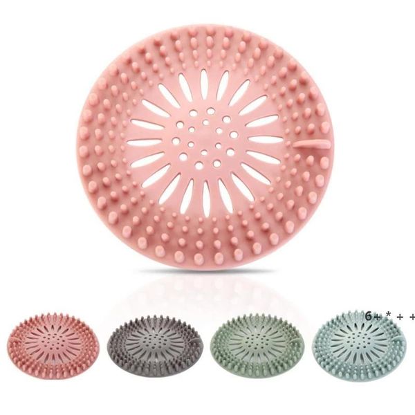 Silicone Cucina Lavello Filtro Organizzatori Dracco da bagno Filtro per capelli Strumento di pulizia domestico 4 colori RRA11392