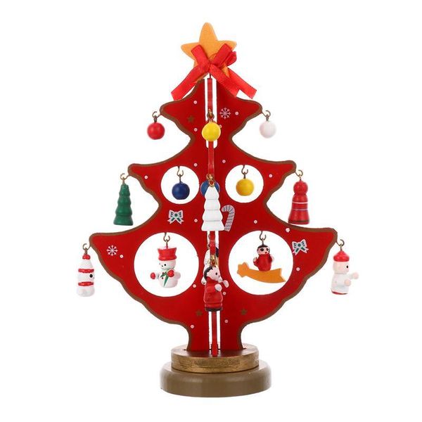 

christmas tree shape wooden ornament holiday adornment xmas deskdecoration mini christmas tree ornament desktop