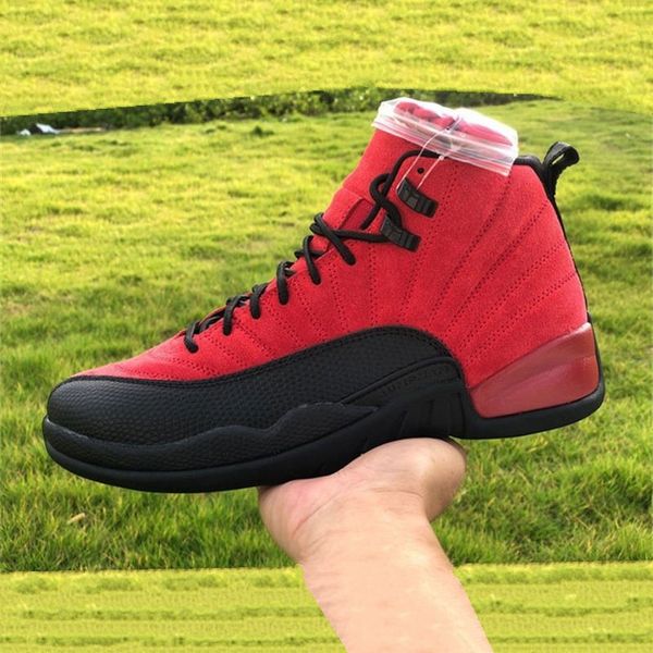 

12 university gold game ball black yellow trainers outdoor sneakers red black 12s mens shoes us7-12 ing