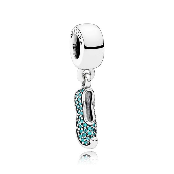 

authentic ale 925 sterling silverjasmine shoe dangle charms beads pendant with mint cubic zirconia fit pandora bracelet for diy jewelry make, Black