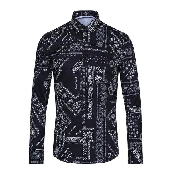 

new arrival cotton fashion brand letter family style full body digital printing men casual shirts size  l xl2xl3xl, White;black