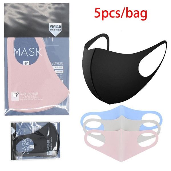 

mask 5pcs/bag dhl face pm2.5 party respirator cover dustproof washabel reusabel protective ice silk cotton masks b