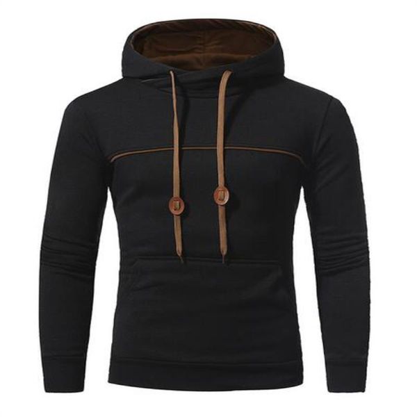 

men 2017 moletom hip hop men jaskets fashion casual solid hooded casual new color hoodies sweatshirt hoodies male hody brand 3xl iioni, Black