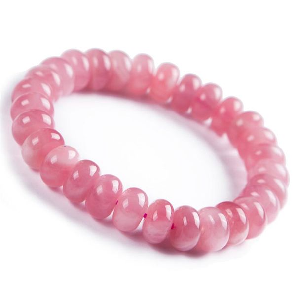 

12mm genuine natural rose pink quartz bracelets for women lady stretch crystal natural stone marquise bead bracelet, Black