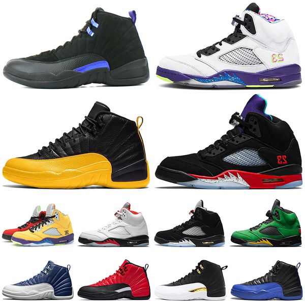 

new 5 12 basketball shoes 5s alternate grape what the 12s dark concord indigo university gold mens trainers outdoor sports sneakers