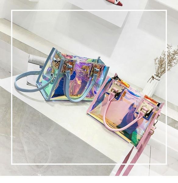 

new women's handbags, fashion composite bags, trend women's messenger bag, laser shoulder bag