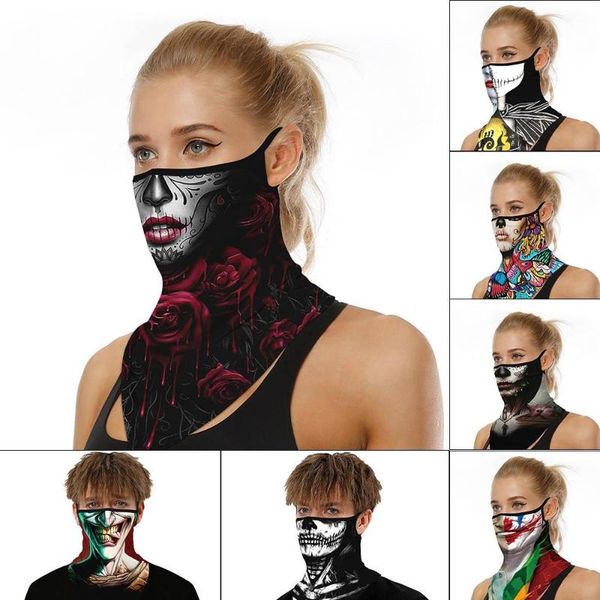 

хэллоуин funny face mask езда маска головной платок практическая спорт на открытом воздухе на лыжах магия платке multi-function проявите, Black