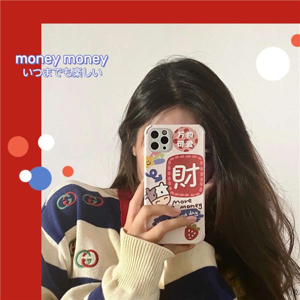 

3fortune text for 11 mobile phone case vip 12pro personality creativity xr xs max fashion brand chine style 7 8plus female se2 /cf1