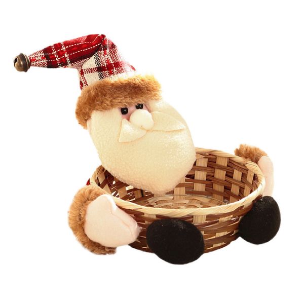 

santa claus gift christmas decoration xtmas candy storage basketnew