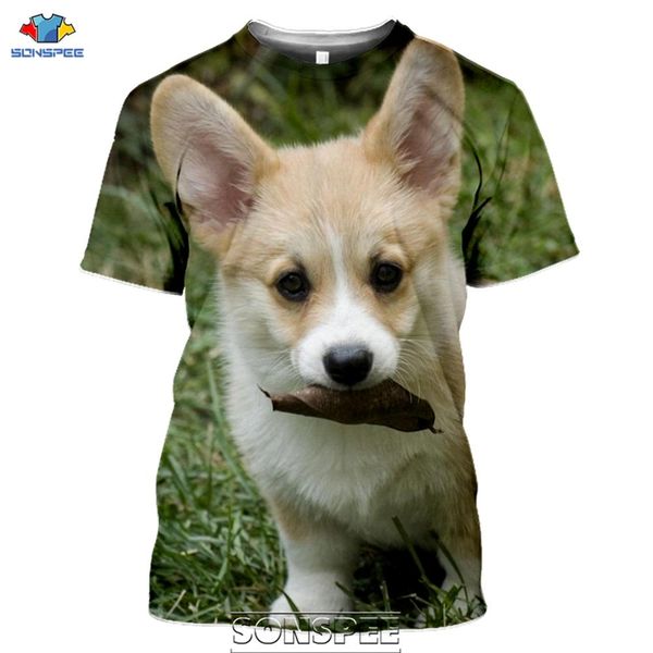 

animal corgi cute dog mens 3d print shirts humor kawaii plus size men clothing