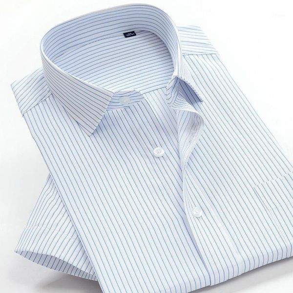 

new arrival short-sleeve formal striped summer cotton men's fashion super large shirt plus size - 9xl10xl 39-501, White;black