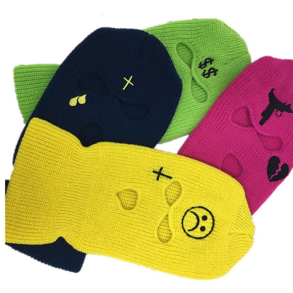 

adults balaclava beanies neon fluorescent ski eye hole face mask gy5a
