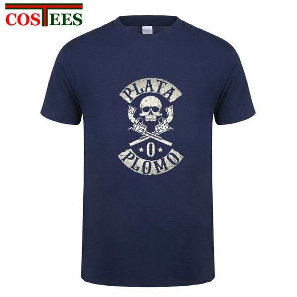 

skull design plata o plomo hombres camisetas custom pablo silver or lead escobar streetwear hip hop hooded sweatshirt hoodie men t shirt