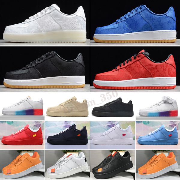 

men low skateboard shoes one 1 knit euro high women forces all white black red discount trainer designer casual shoes