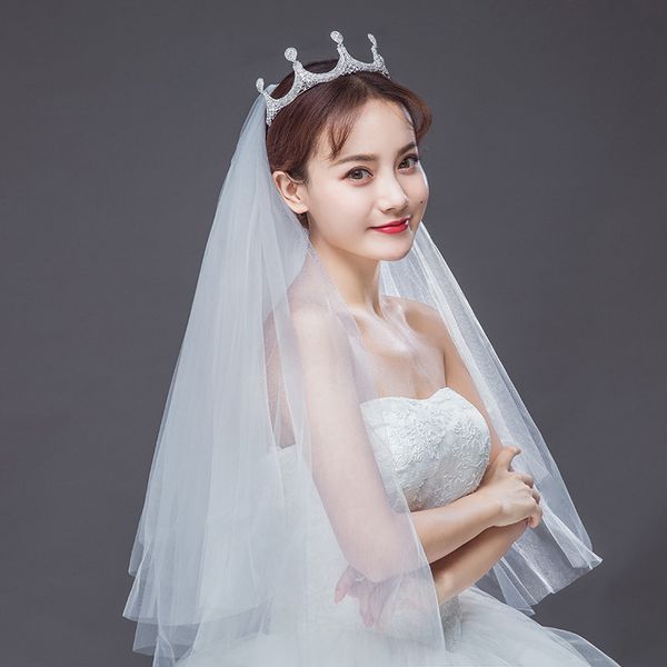 

корейская вода алмаз свадебного платья аксессуаров банкет корона головного убор свадебные украшения, Silver