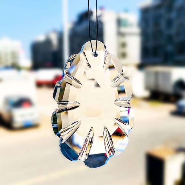 

1pc pine cone glass crystals suncatcher crystal prisms chandelier part pendant chakra hanging crystal home wedding decor 60 75mm h jlljna