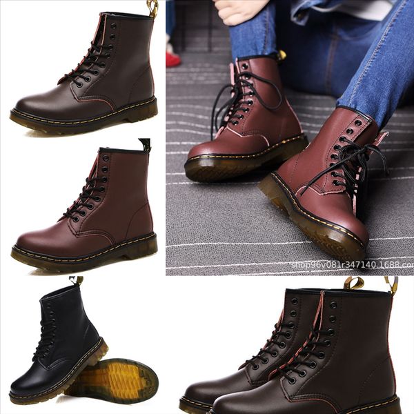 

xsn5y winter high rivet boots leather bee boot women d to velvet retro britishshoes thick with ankle bootscouple plus help, Black