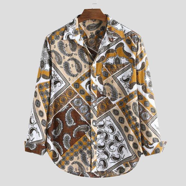 

2021 new fashion casual long thin short sleeve men's shirtslim fit fashion floral print dress males clothes, White;black