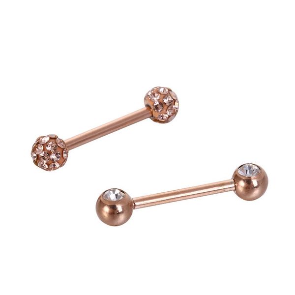 

1pcs stainless steel zircon barbell tongue ring labret piercing tragus earring tongue piercing ball body jewelry pircing lengua f wmtmea, Silver